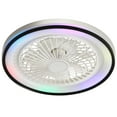 thumbnail image 1 of White 48-Inch Ceiling Fan with Dimmable LED Light & Remote, DC Motor 5 ABS Blades (14.6"H, 15.7lbs, ETL Certified), 1 of 12