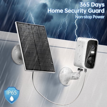 4MP Solar Outdoor Security Camera, 2.4G&5G WiFi Wireless Battery Cameras for Home Security, 3K Color Night Vision, Human Detection, IP65 Waterproof