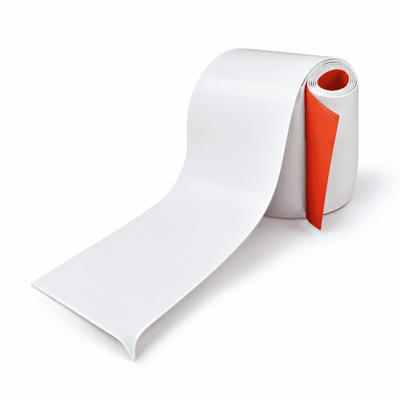 White 4in x 60ft Self-Adhesive Vinyl Wall Baseboard Molding Trim ...