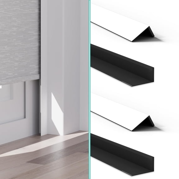 White 4pc 58" PVC Light Blocking Strips For Window Shades And Blinds