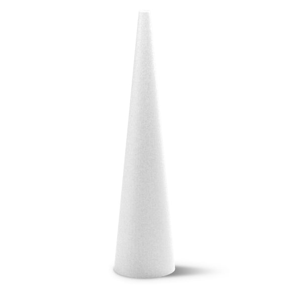 Floracraft White 5.75" x 24" CraftFÅM Cone - Decorative Foam for DIY Decoration, Weddings, Birthdays, and Parties - Bulk 12 Pack