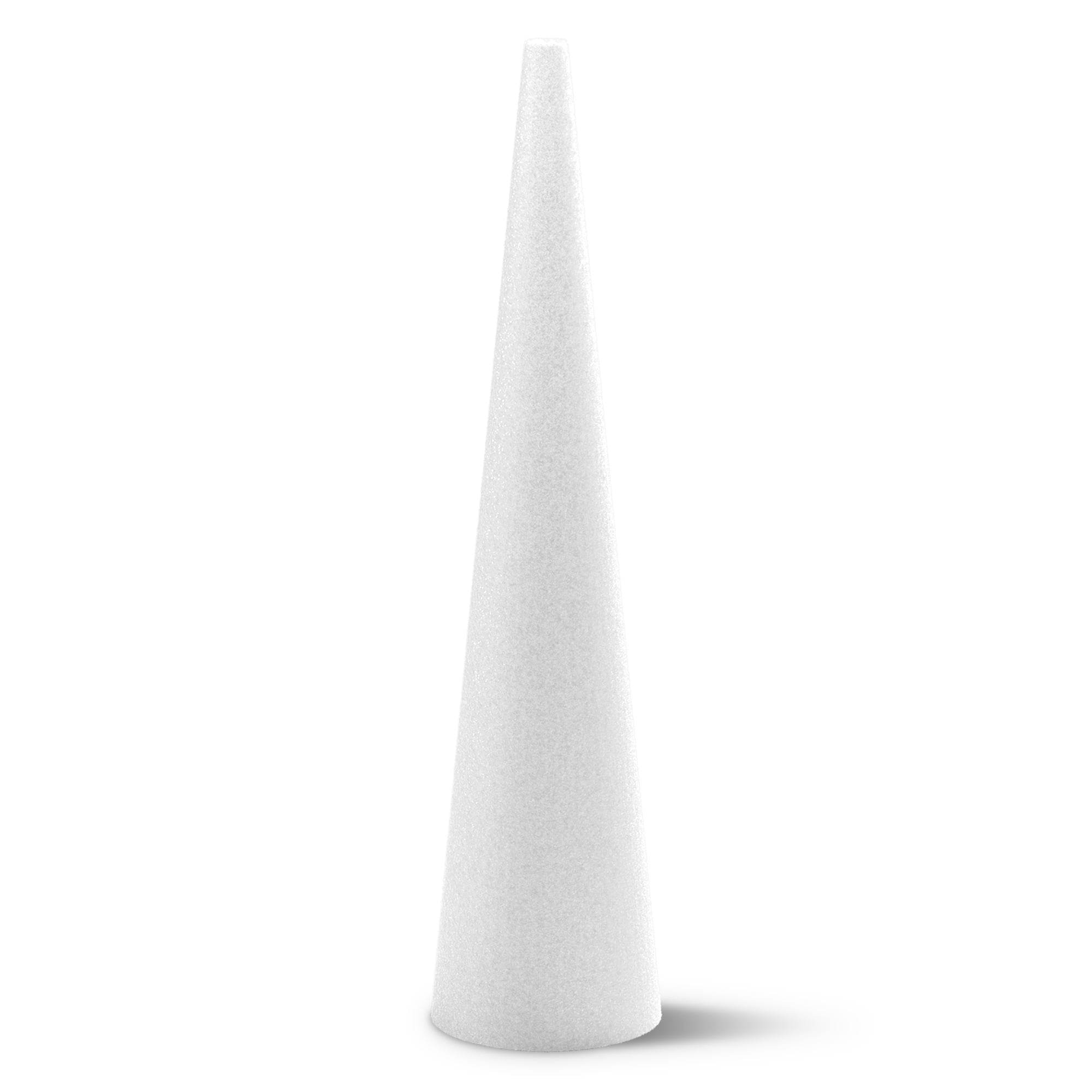 Floracraft White 5.75" x 24"  CraftFōM Cone - Decorative Foam for DIY Decoration, Weddings, Birthdays, and Parties - Bulk 12 Pack