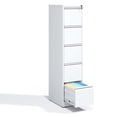 thumbnail image 1 of White 5-Drawer Metal Filing Cabinet/Modern Style for Office Storage, 1 of 6