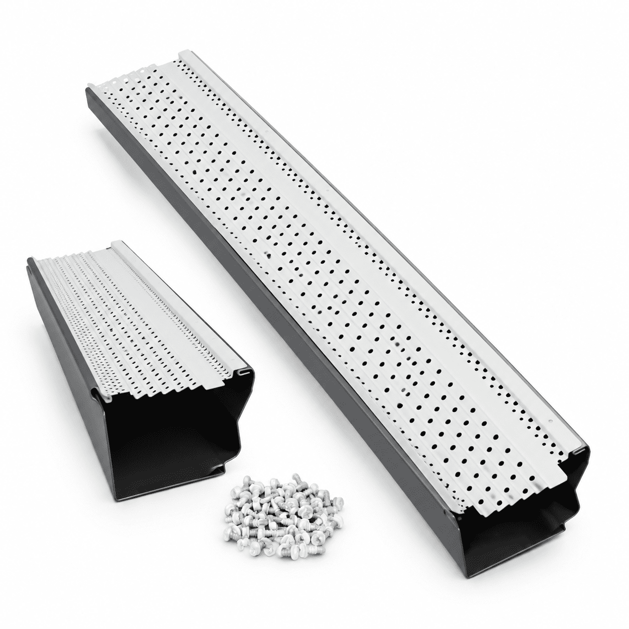 White 5 IN. x 48 FT. Aluminum Gutter Guard Kit for Gutter Protection ...