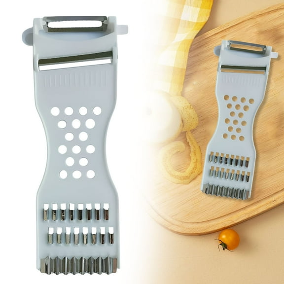 White 5-In-1 Multifunctional Vegetable Chopper,Stainless Steel Potato Peeler and Slicer for Veggies Onion Salad,Practical Kitchen Tools