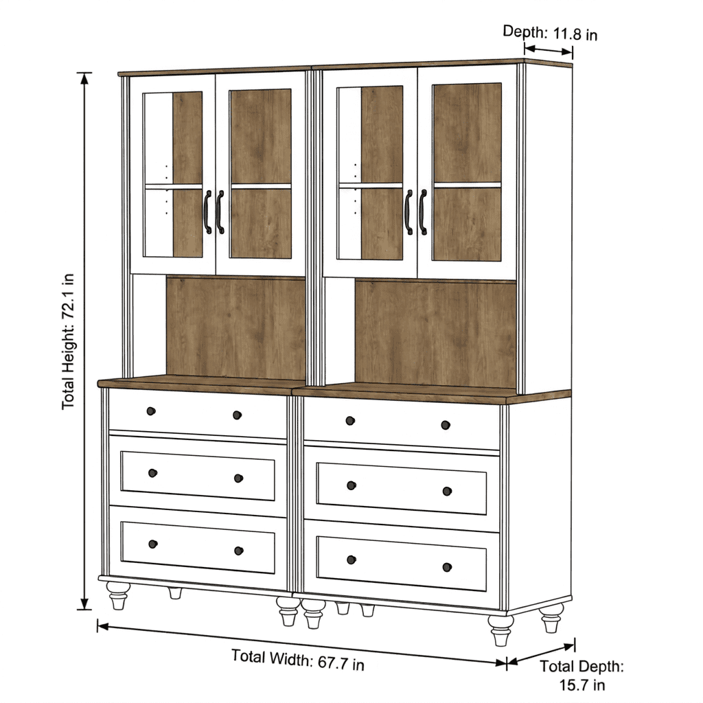 White 5-Tier Large Bookcase with Ample Storages, Farmhouse Bookshelf with 6 Drawers, Vintage Library Wooden Bookshelves for Living Room, Office, Study Room