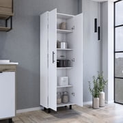 White 5-shelf , Create An Organized Home Environment Storage, White, Living