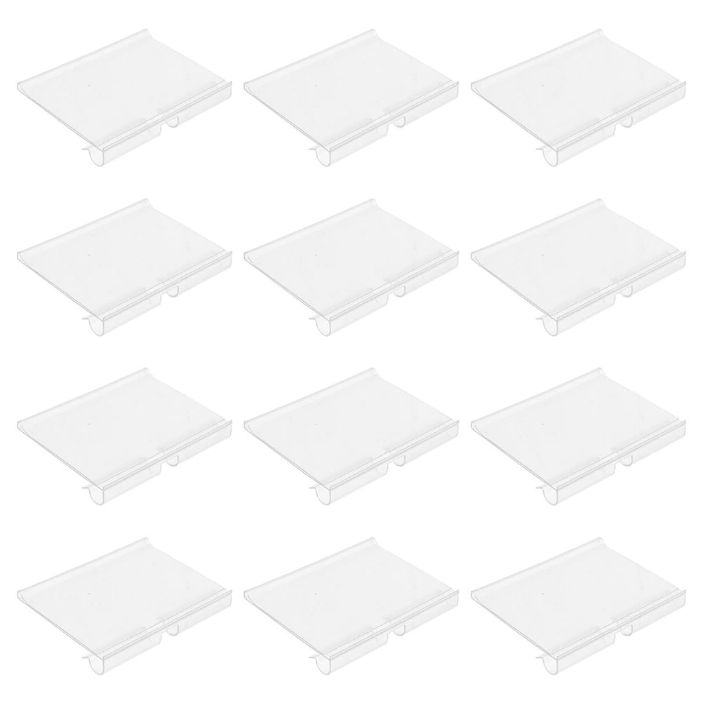 White 50 Pcs Clear Plastic Storage Bins Rack Shelves Steel Wire Box ...