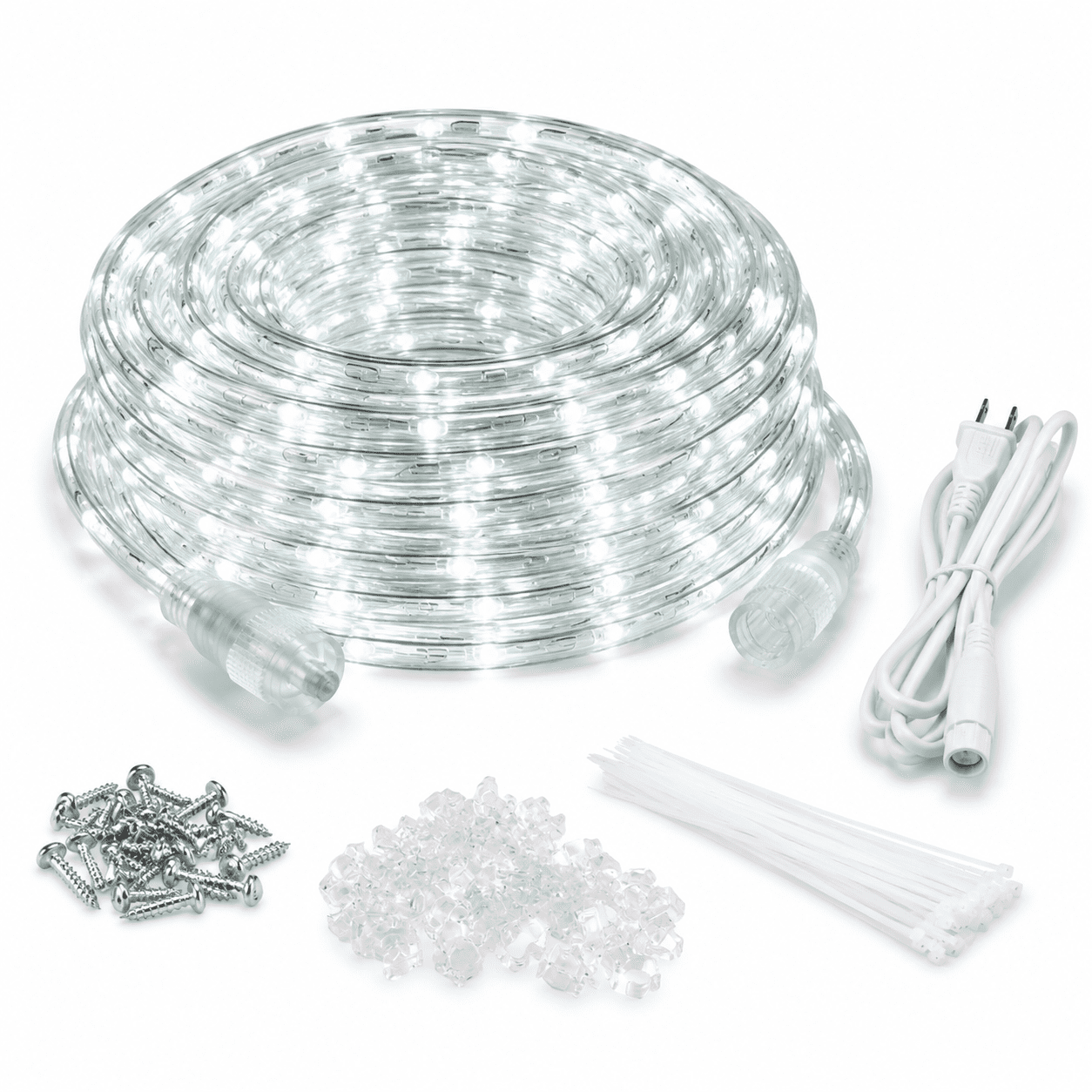 Soled Led Tube Light White 50FT LED Rope Lights, Waterproof Connectable Cuttable Flexible ...