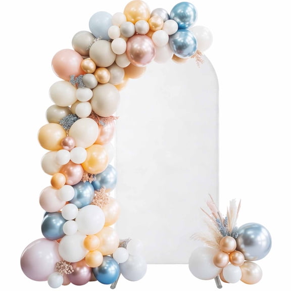 White 5FT Arch Backdrop Covers, Farmhouse Solid White Color Modern Art Wedding Arch Cover Stretchy, Chiara Arches Backdrop Stand Covers for Birthday Baby Shower Party Banquet Decor