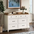 thumbnail image 1 of White 6 Drawer Dresser for Bedroom, Wooden Chest of Drawers for Living Room, 1 of 6