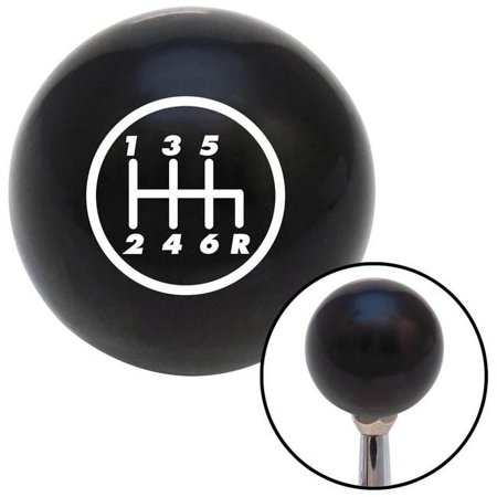 White 6 Speed Shift Pattern - 6RDR Black Shift Knob with M16 x 1.5 Insert Shifter