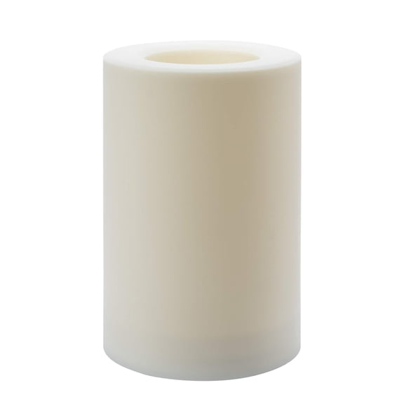 White 6" x 9" LED Outdoor Pillar Candle By Ashland