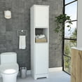 thumbnail image 1 of White 68" Linen Cabinet With Double Doors And Four Interior Shelves For Compact Space Storage In White, Shelves, Great Limited Or Bathroom, High, Two Cabinets, 1 of 3