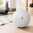 White 6LB Slam Ball with Textured Grip for Strength, Cardio, and Core ...