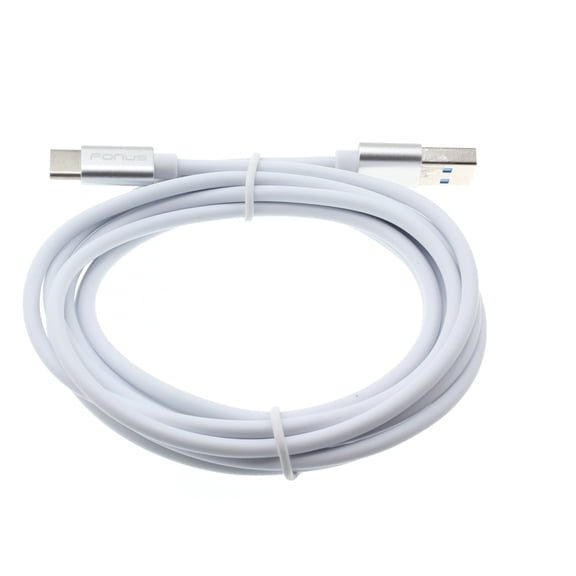 White 6ft Long Type-C Cable Rapid Charger Sync USB Wire A1G Compatible With Google Pixel 3a XL