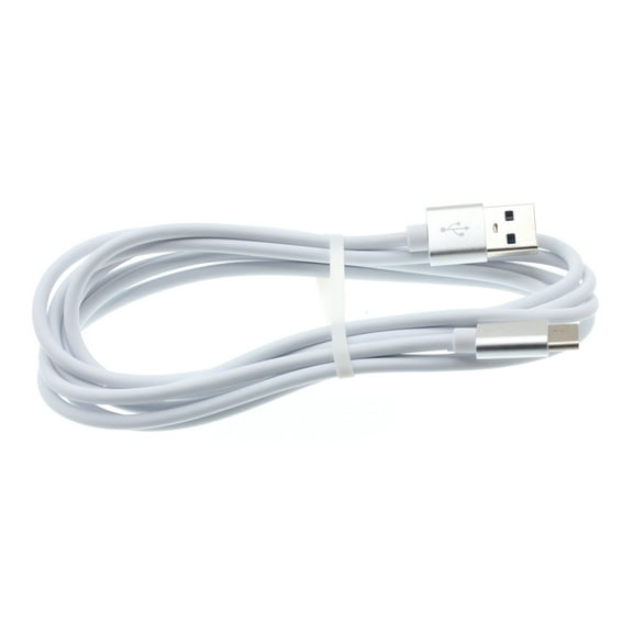 White 6ft Long Type-C Cable Rapid Charger Sync USB Wire M7E for Samsung Galaxy S8 active S10e S10+ S10 5G Note9 Note8 A9 - Sonim XP3 - Sony Xperia XZs XZ3 XZ1 XA1 L1 - Xiaomi Mi Mix 2 9