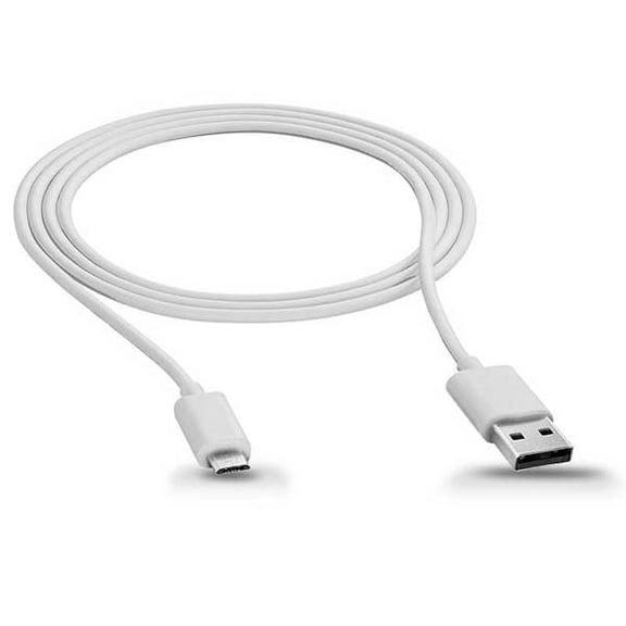 White 6ft Long USB Cable Rapid Charger Sync Power Wire Micro-USB Data Link Cord Supports Fast Charging B8P for LG G Pad F 8.0 X8.3, Stylo 3, V10 - Motorola Droid Turbo 2 - Samsung Galaxy J3 J5 J7