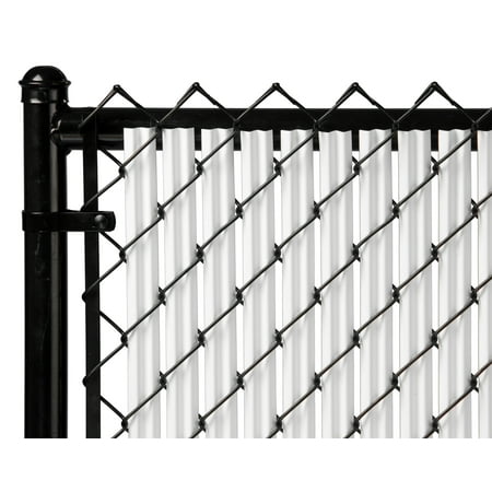 White 6ft Ridged Slat for Chain Link Fence