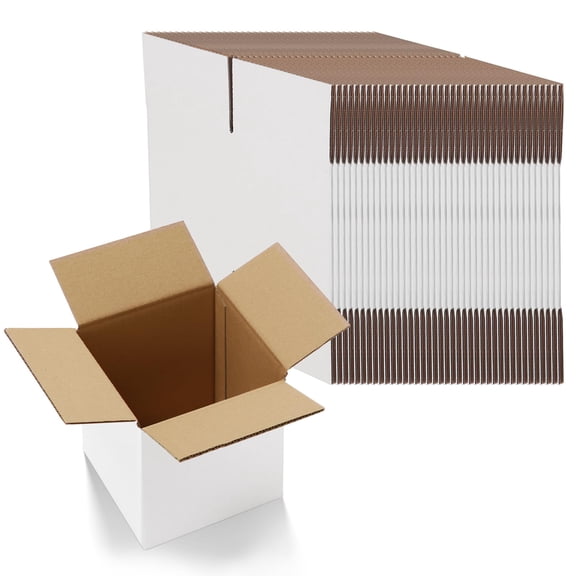 White 6x6x6 Corrugated Cardboard Packing & Shipping Boxes