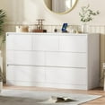 thumbnail image 1 of AOGLLATI White 7 Drawer Dresser with Charging Station, Wood Tall Chest of Drawers for Bedroom, Modern Handleless Drawer Cabinet, Large Capacity Storage Organizer for Living Room, 1 of 9