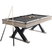 White 7 FT Regulation Billiard Pool Table with Sturdy Metal K Leg Frame for Game Room