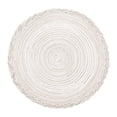 thumbnail image 1 of White 7 Inch Cotton Lace Placemat - Heat Resistant Woven Table Mat, Washable Non-Slip Round Pot Mat for Hot Dishes, Kitchen Dining Table Protector, 1 of 6
