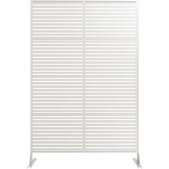 White 72" H Rust-Proof Scroll Design for Yard & Flower Bed Borders, Easy Snap-Together Installation, Outdoor and Indoor Privacy Panels for Patio, Pool, or Lawn