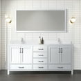 thumbnail image 1 of White 72 In. Double Bath Vanity With Quartz - 70 Mirror Included , Spacious Storage Surface, Stain-, Generous, 1 of 7