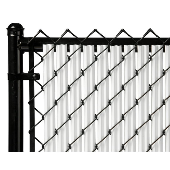 White 7ft Ridged Slat for Chain Link Fence