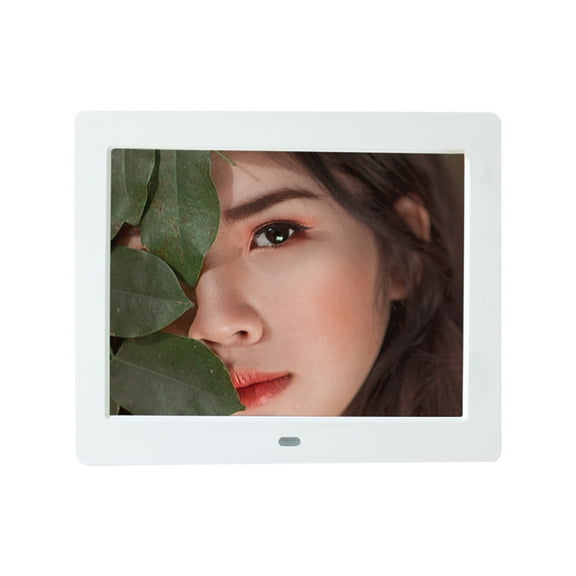 White 8 Inch Hd Digital Photo Frame Electronic Photo Album Calendar Clock Pictures Video Music Loop Playback Support Usb White 12.6X8.3Inch