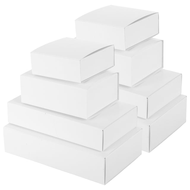 Rectangle Candy Boxes White 8 Pcs Candy Container Gift Boxes Rectangle Drawer Kraft Cardboard ...