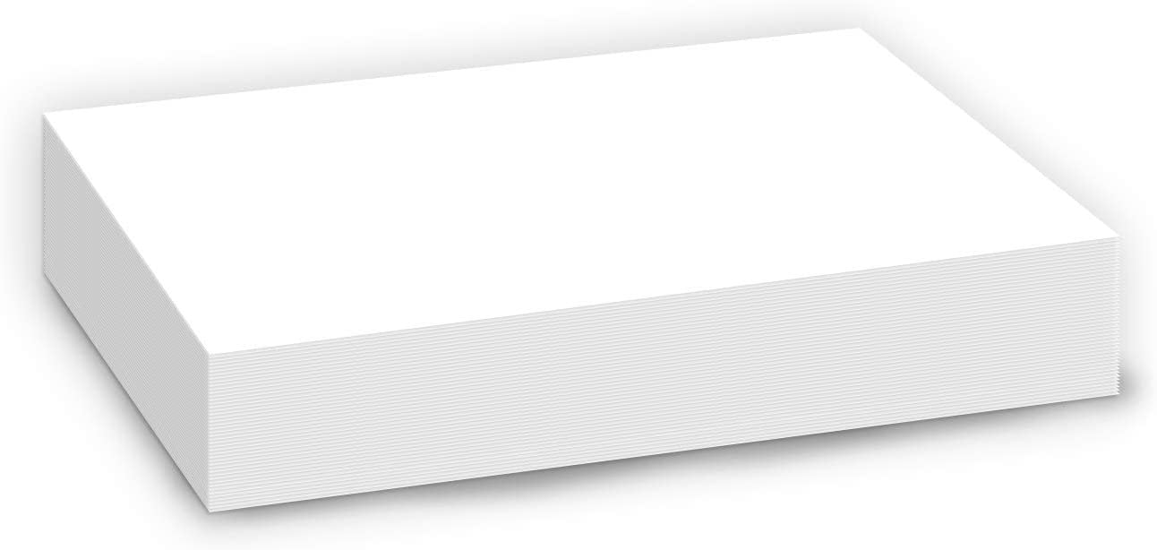 White 80lb. Card Stock 5 1/2" x 8 1/2" Sheets (Half Letter Size) - 100 Sheets