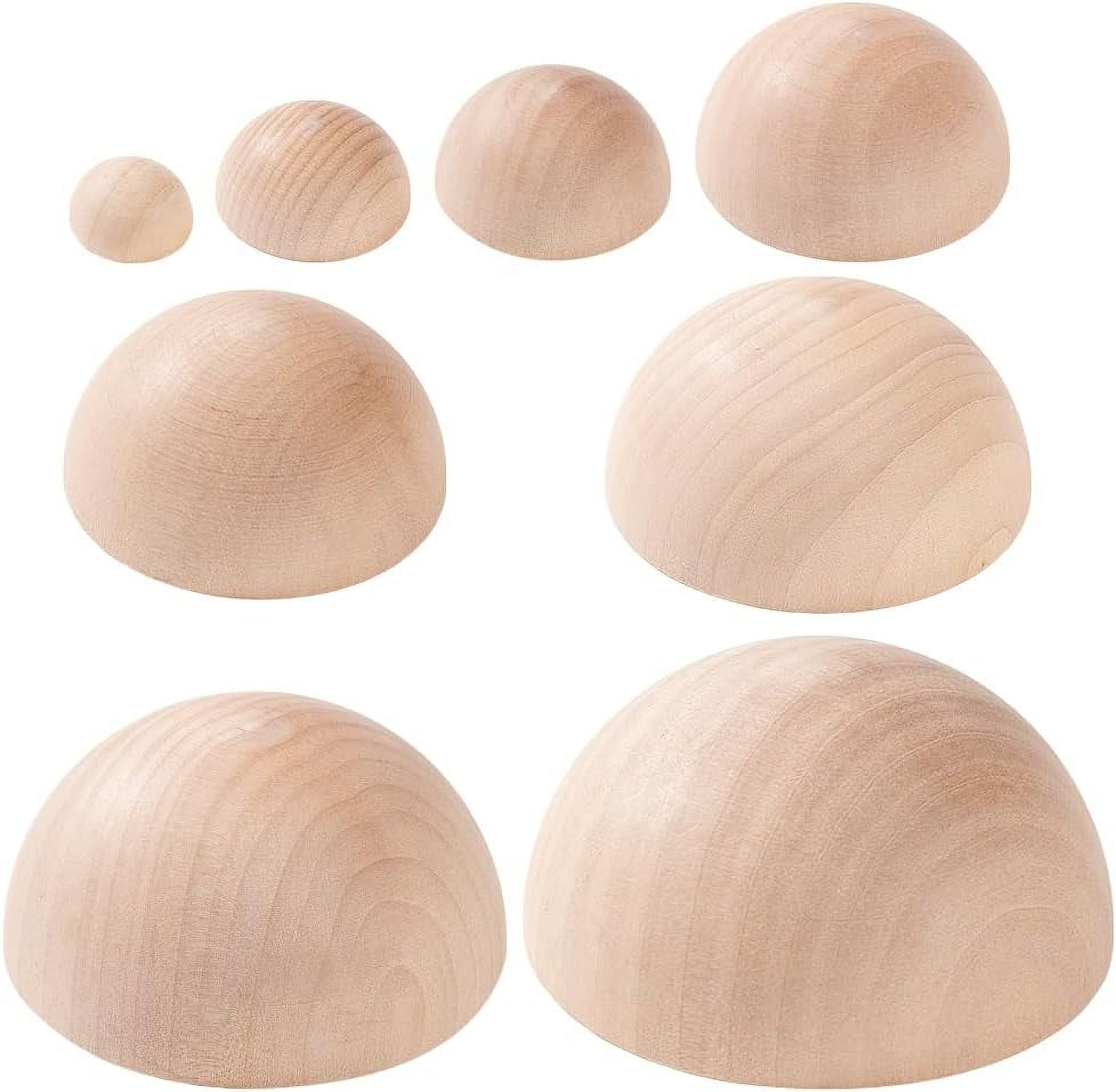 White 8Pcs 8 Sizes Half Round Pottery Tools Set Wooden Ceramic Top Tool Clay Tools Pottery Plate Press Tool for Making Pottery Bowls and Plates