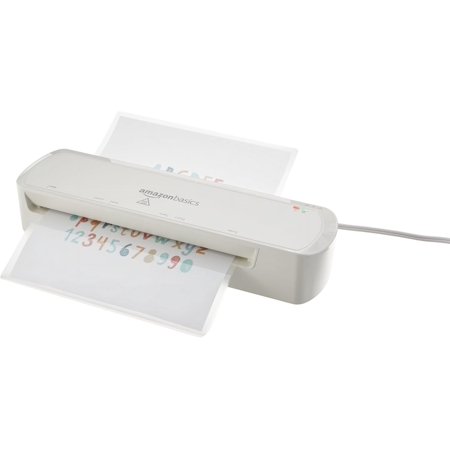 White 9-Inch Thermal Laminator - Easy to Use for Documents & Photos, Ideal for Home Office School
