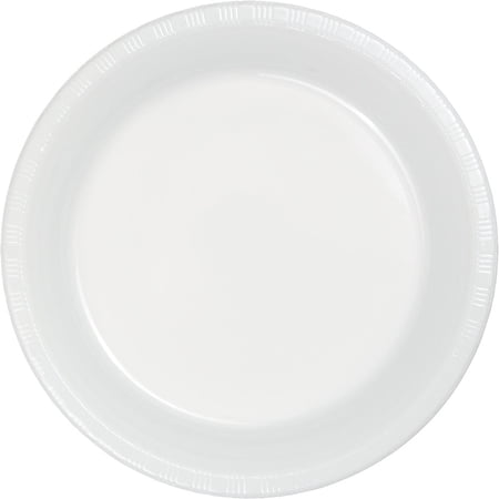 White 9" Plastic Dinner Plates