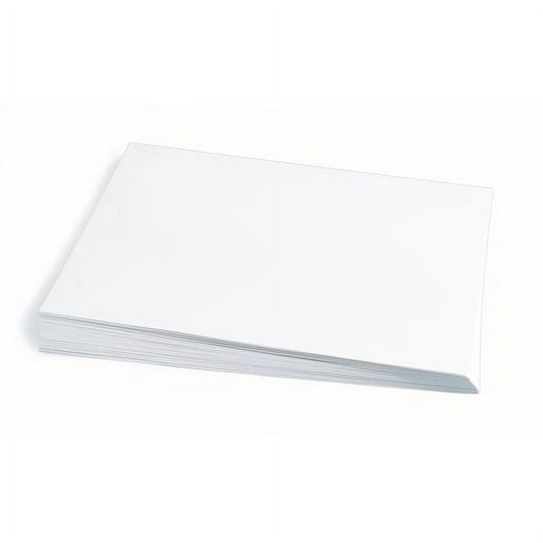 Colorations White Heavy Weight Construction Paper, 9 x 12, 500 Sheets, 50lb Weight Quality with Storage Bin