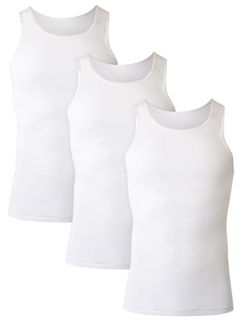Hanes Men's Tank Tops Undershirt, Moisture-Wicking Cotton Ribbed