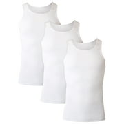 Hanes Men's White Tank Undershirts, 3 Pack