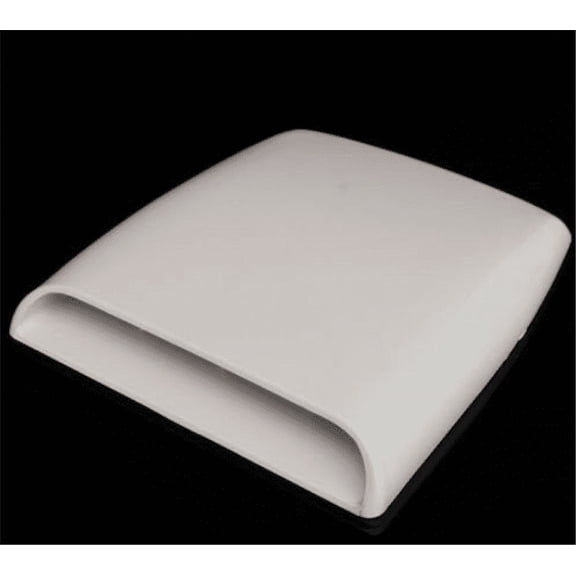 White ABS Car Air Flow Intake Hood Scoop Vent Bonnet Decorative Cover Universal