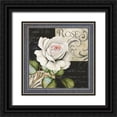 thumbnail image 1 of White, Abby 26x26 Black Ornate Wood Framed with Double Matting Museum Art Print Titled - Flowers on BandW I, 1 of 4