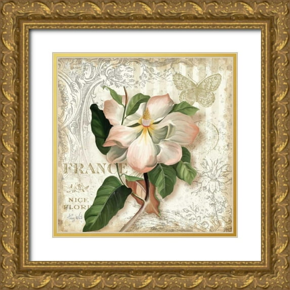 White, Abby 26x26 Gold Ornate Wood Framed with Double Matting Museum Art Print Titled - Springtime in Paris III