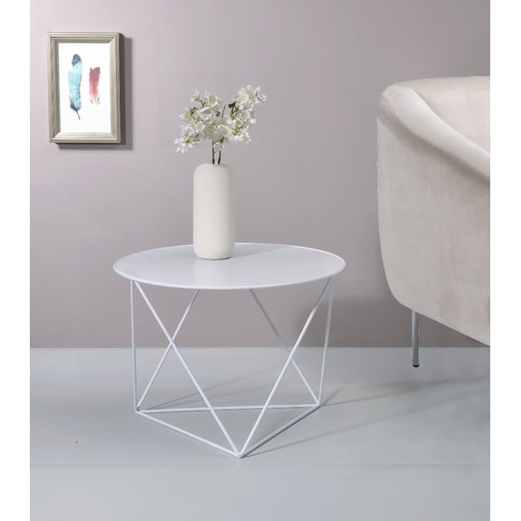White Accent Table Offering Dual Functions