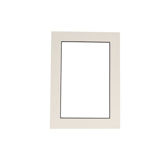 White Acid Free 16x20 Picture Frame Mat with Black Core Bevel Cut for 8x10 Pictures - Fits 16x20