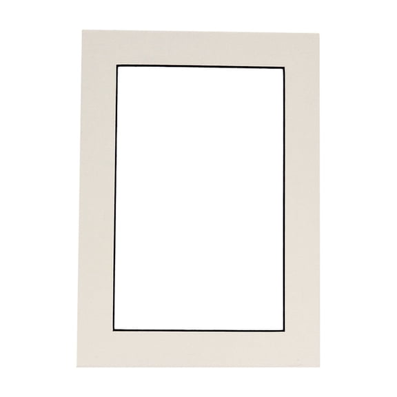 White Acid Free 20x24 Picture Frame Mat with Black Core Bevel Cut for 16x20 Pictures - Fits 20x24