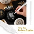 thumbnail image 1 of White Acrylic Paint Marker Pen 0.7mm Ultra Fine Tip for Rock Painting, Ceramic, Glass, Wood, Metal - High Opacity Permanent Ink for Detailed Art Crafts DIY Decor, 1 of 8