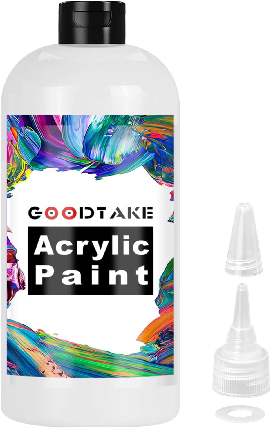 White Acrylic Paint, Titanium White Paint (200ml / 7oz) Bottle, Art Craft Paints for Canvas Painting, Rock, Stone, Wood, Fabric, Art Supplies (White, 7 Fl Oz)