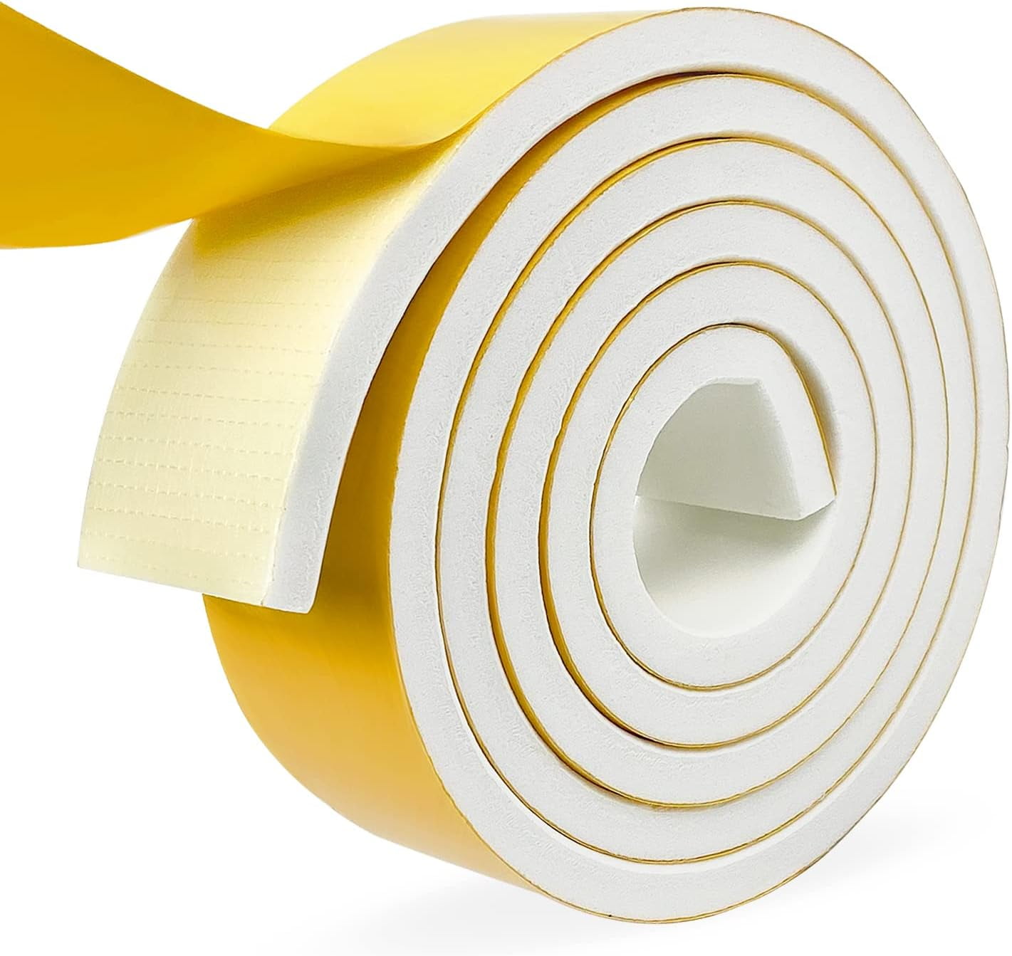 Weather Stripping Foam Tape – 1/2" W X 1/16" T, 33 Ft Roll, Adhesive Door Seal, Draft Excluder For Windows, Cars, AC