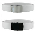 thumbnail image 1 of White Adjustable Canvas Military Web Belt With Metal Buckle 32 to 72, 1 of 3