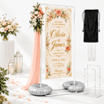 White Adjustable Sign Stand Easel with Carry Bag for Wedding Events and ...